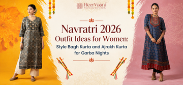 Navratri 2026 Outfit Ideas for Women: Style Bagh Kurta and Ajrakh Kurta for Garba Nights