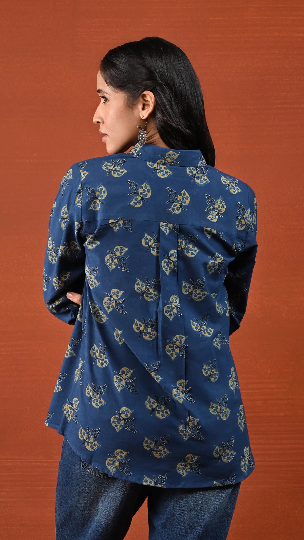 Tavishi Indigo Blue Ajrakh Shirt
