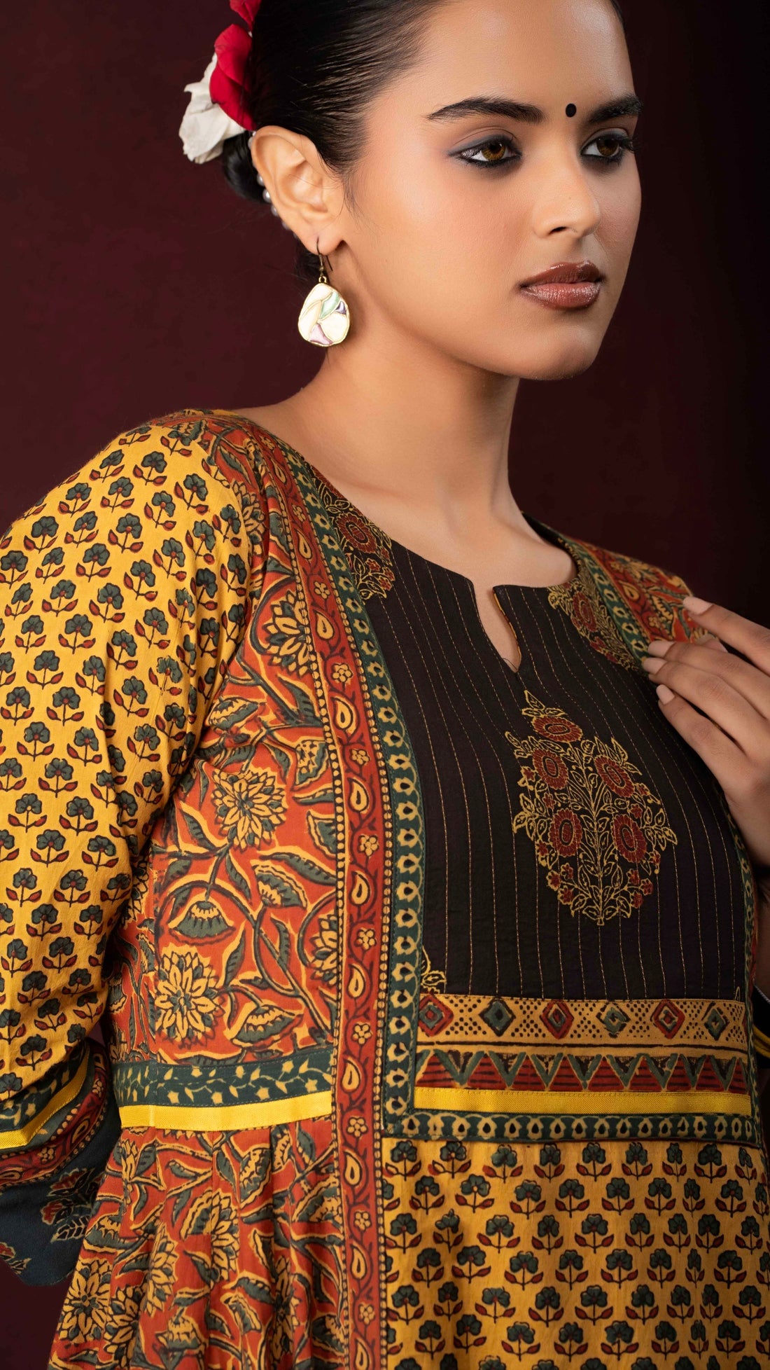 Ravya Ajrakh Kurta