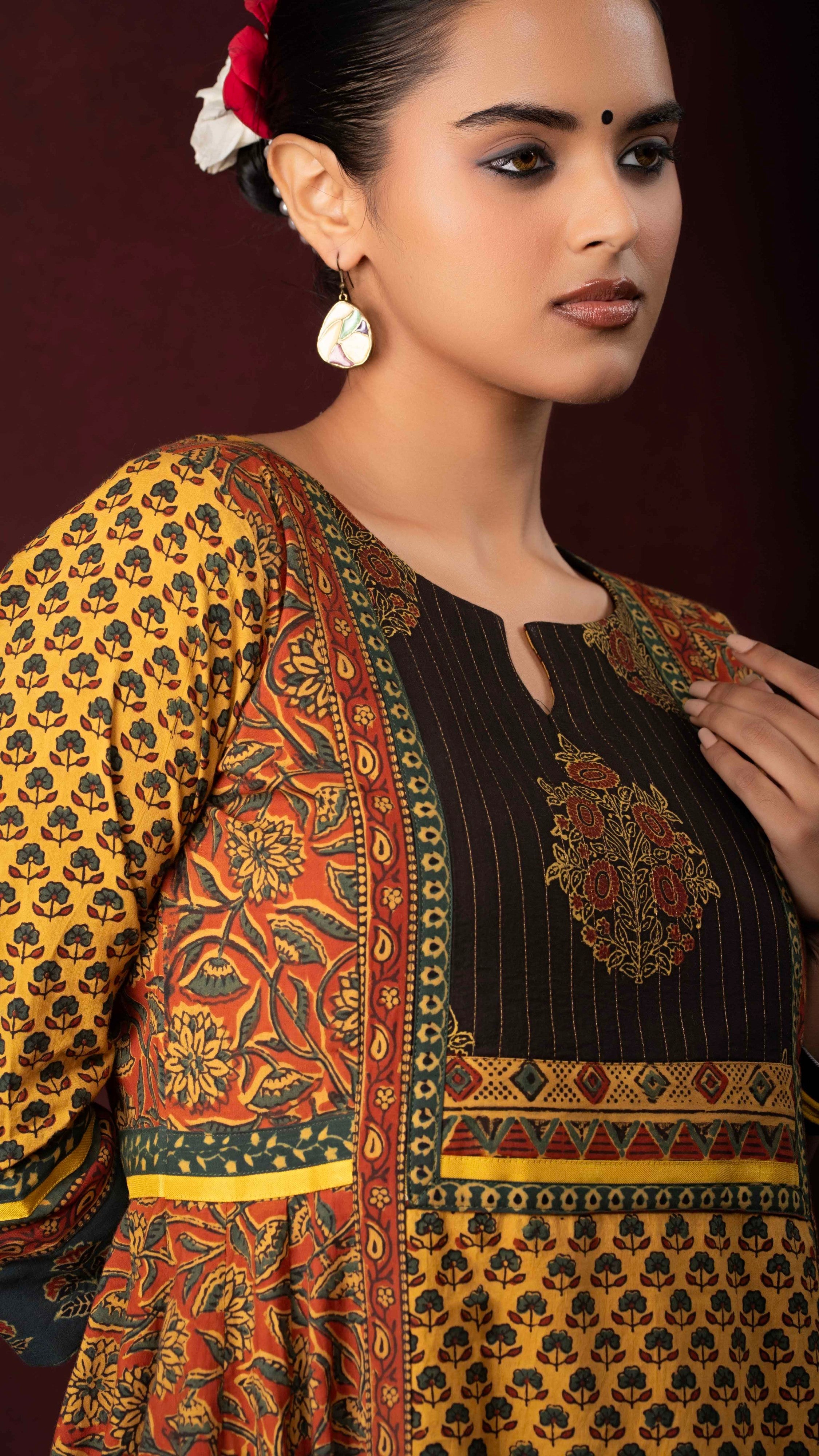 Ravya Ajrakh Kurta