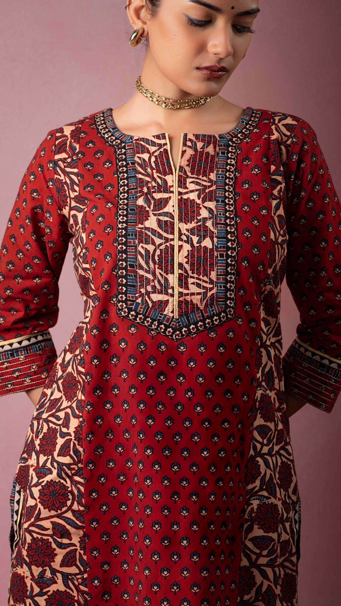 Nooriya Ajrakh Kurta