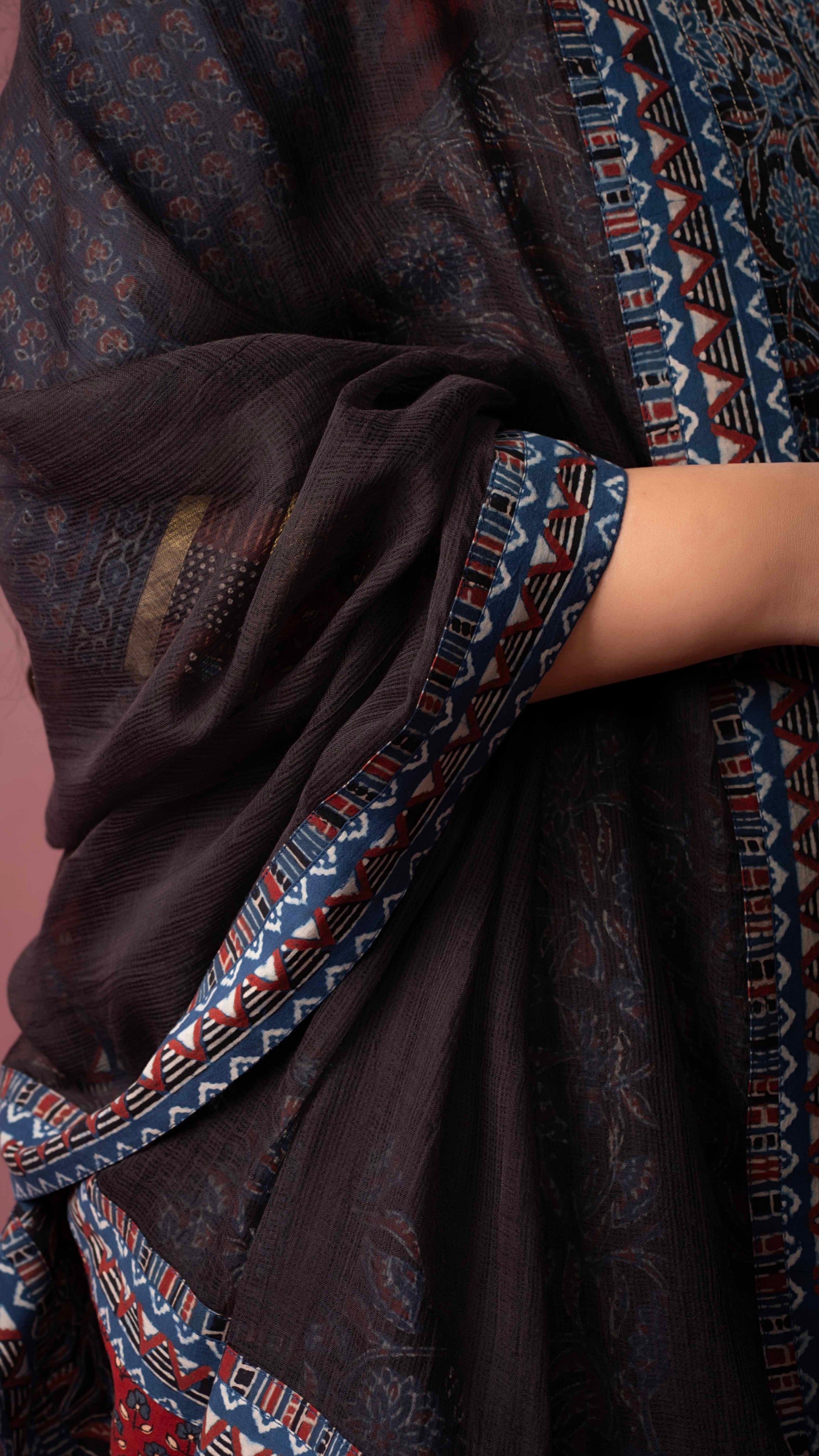 Hasti Kota Doriya Dupatta with Ajrakh borders