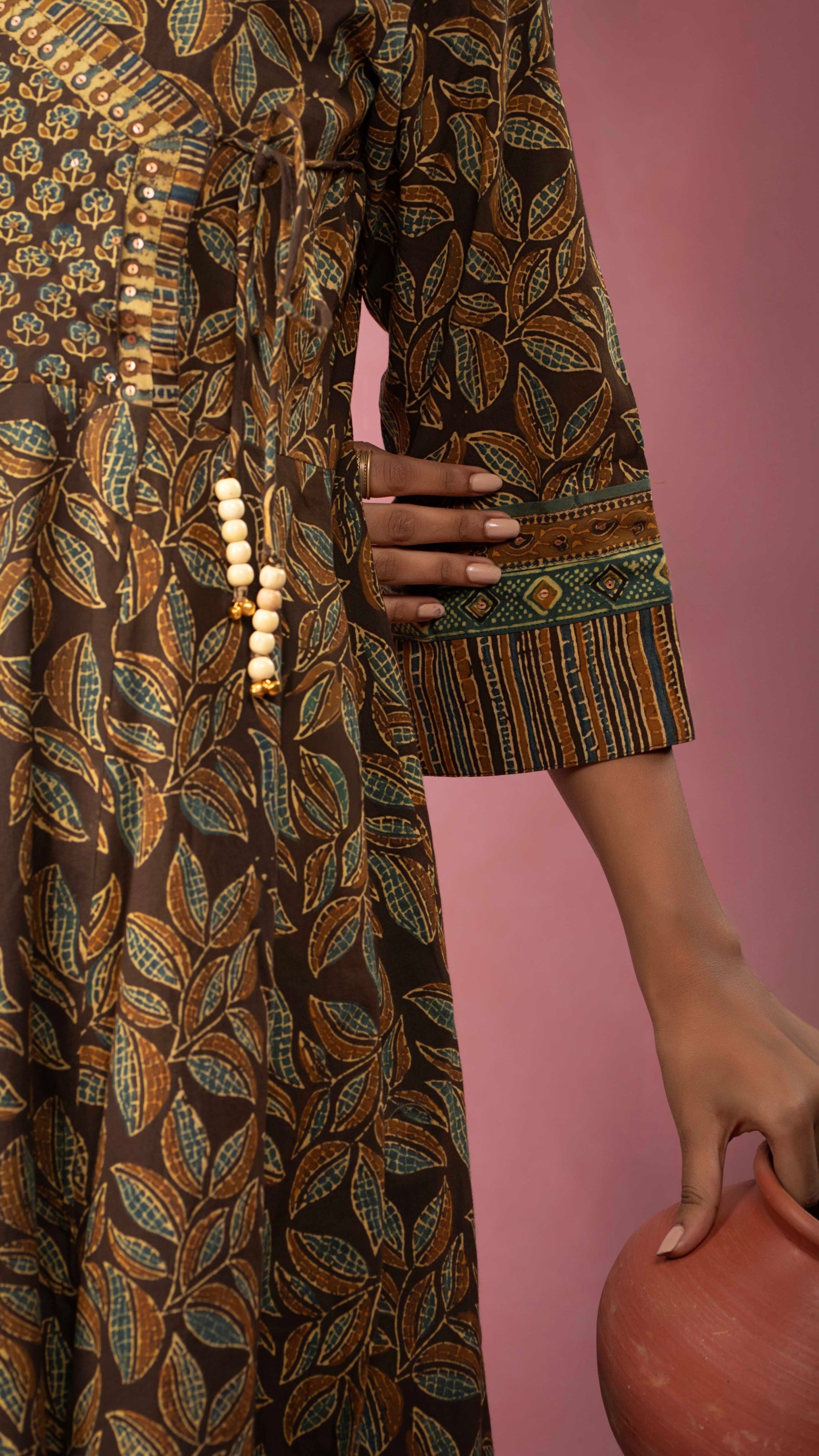 Rivyaa Ajrakh  Kurta