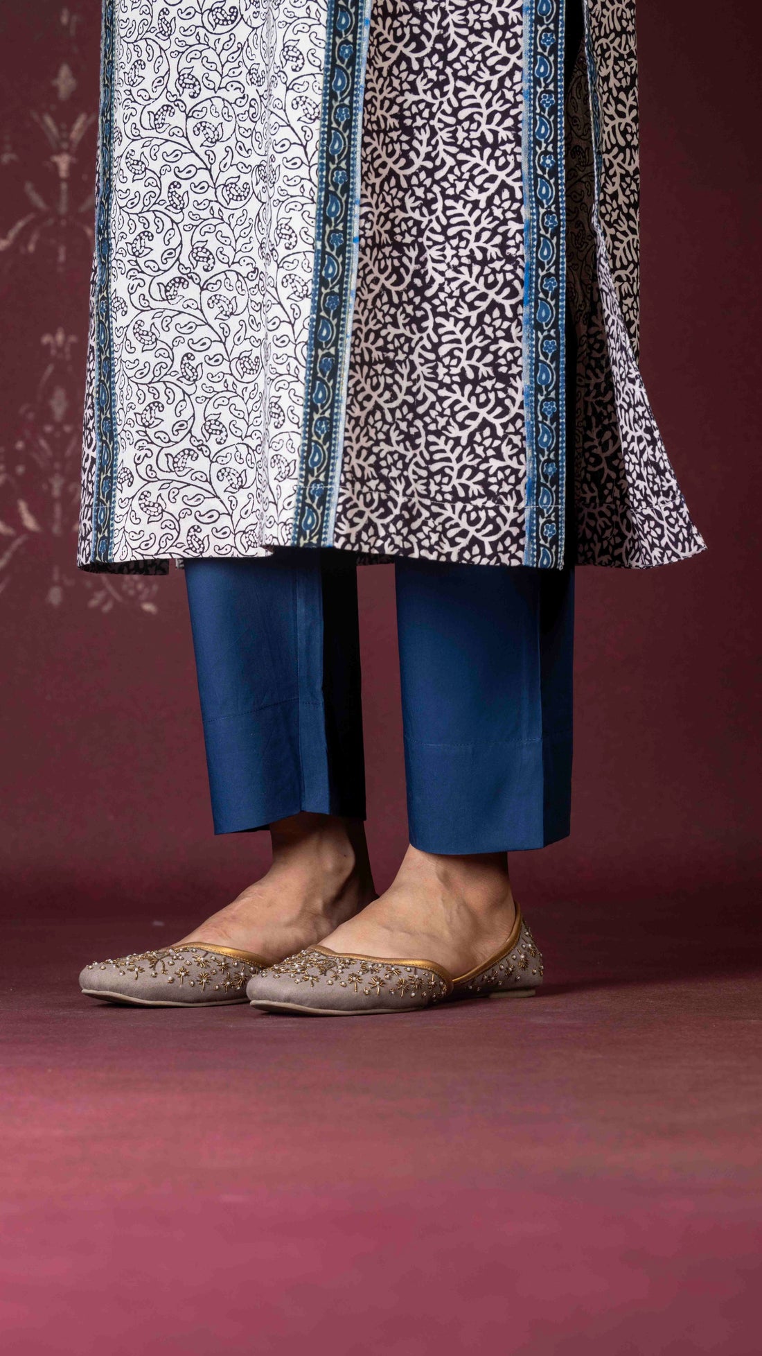 Indigo Blue straight pant with pockets