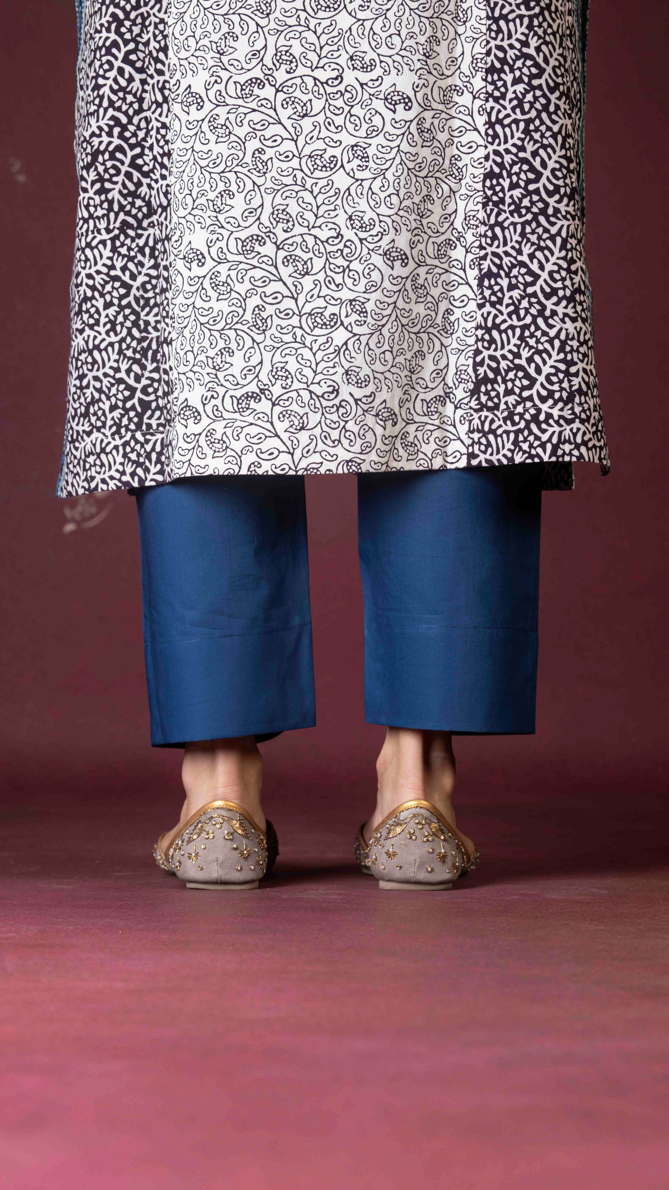 Indigo Blue straight pant with pockets