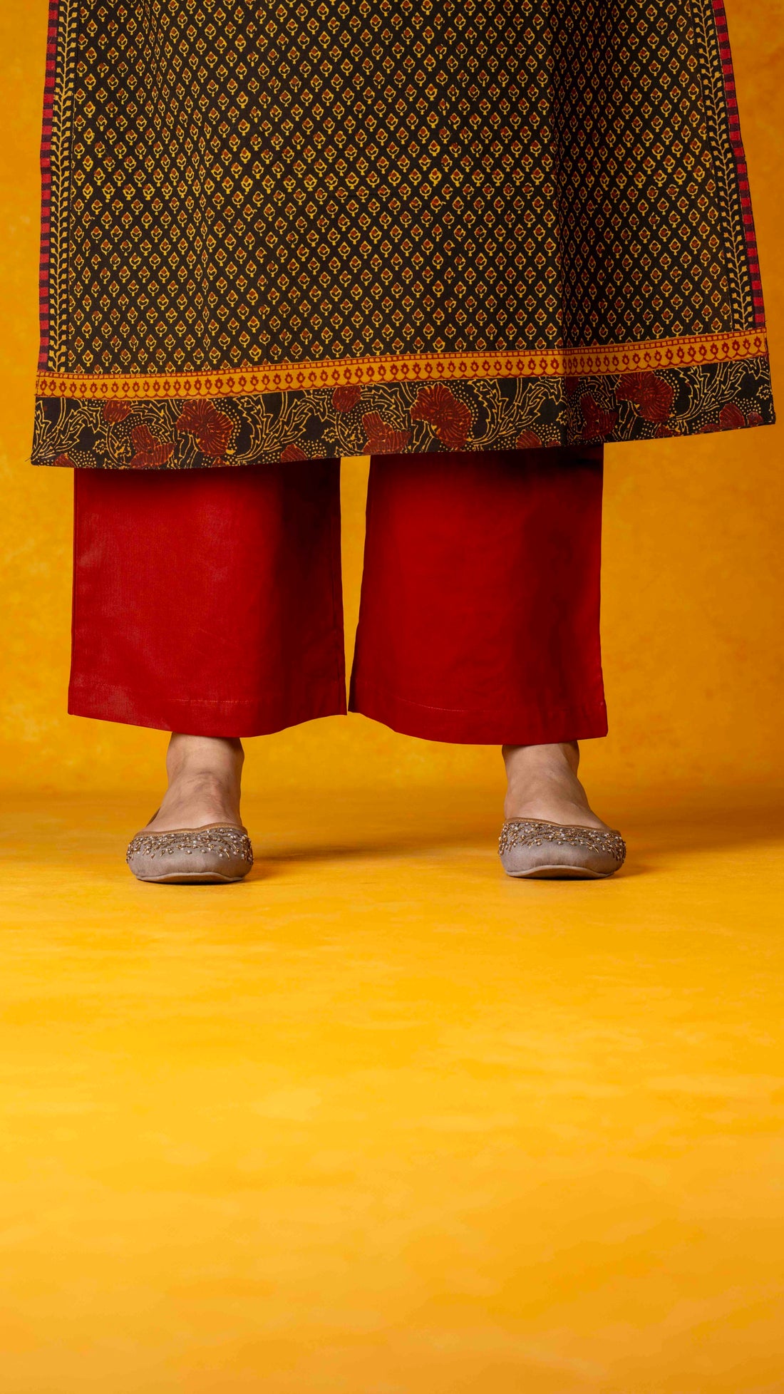 Rust palazzo pant with pockets