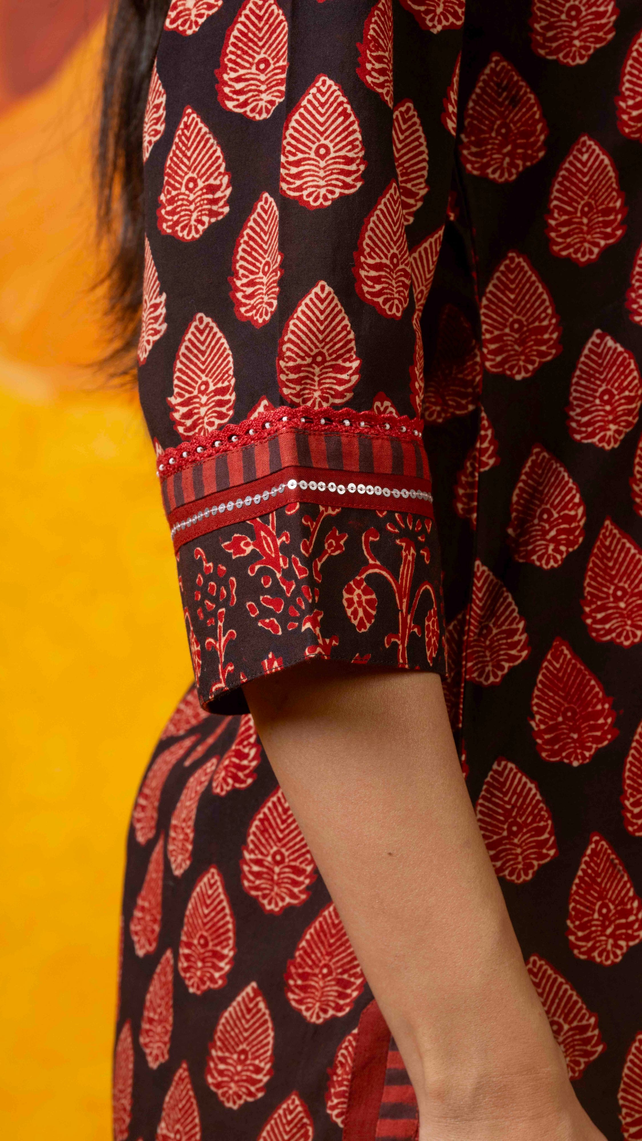 Irayaka Ajrakh  Kurta