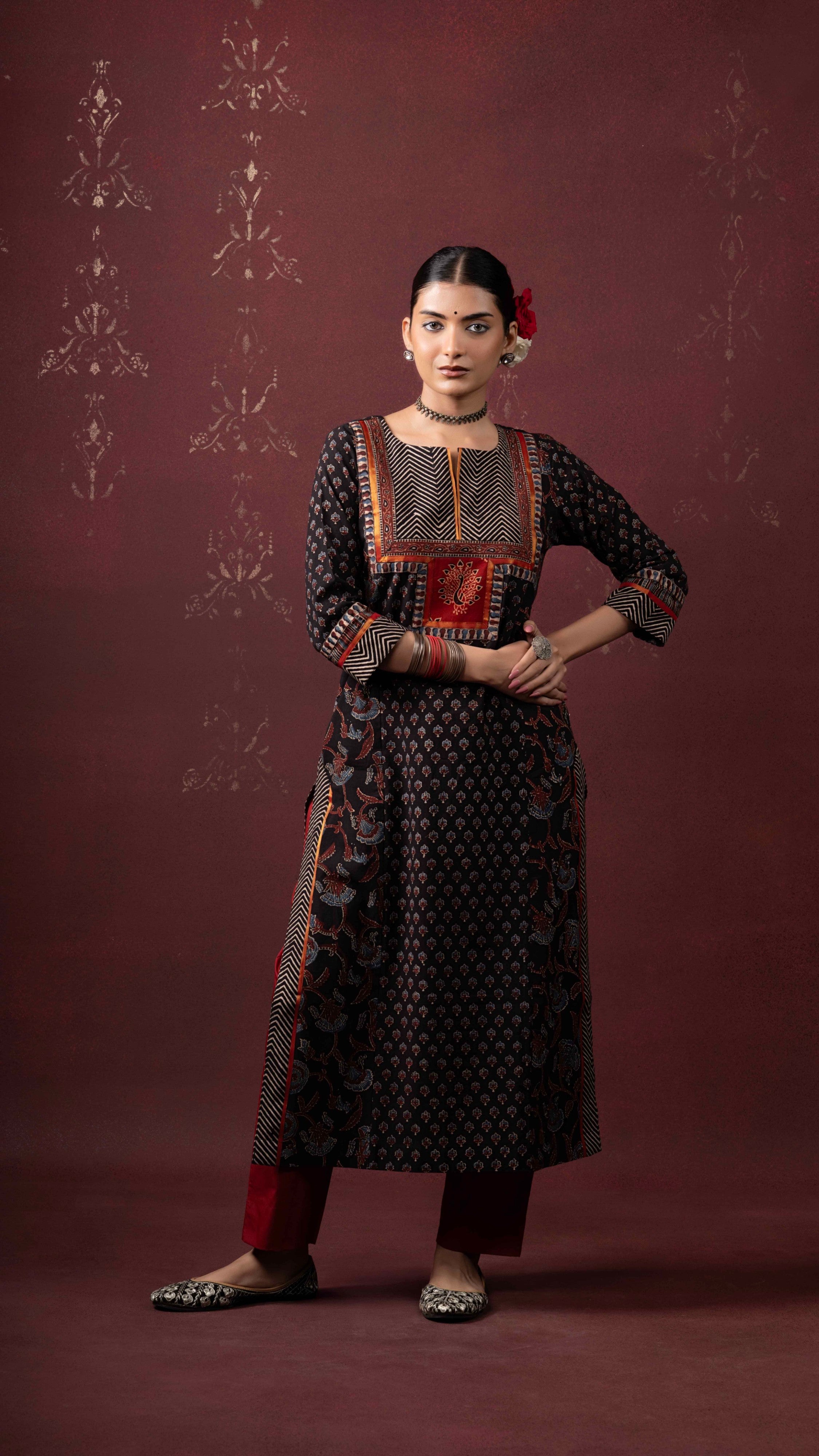 Ahalyaa Ajrakh Kurta