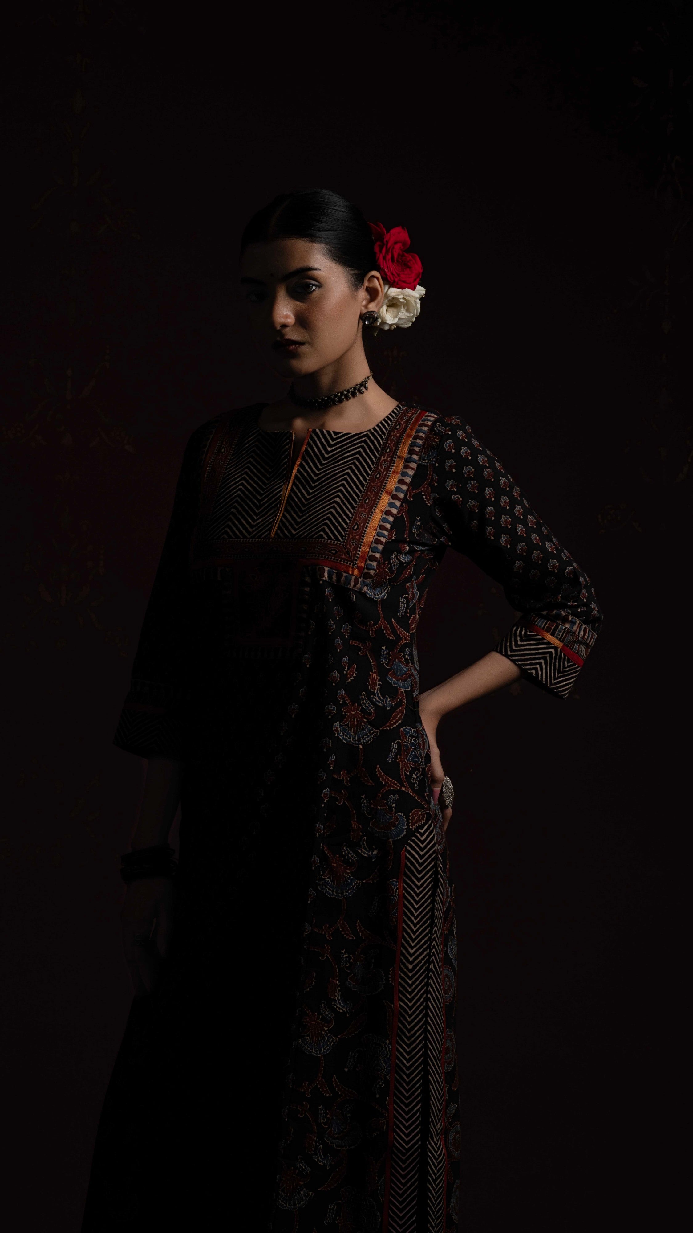 Ahalyaa Ajrakh Kurta