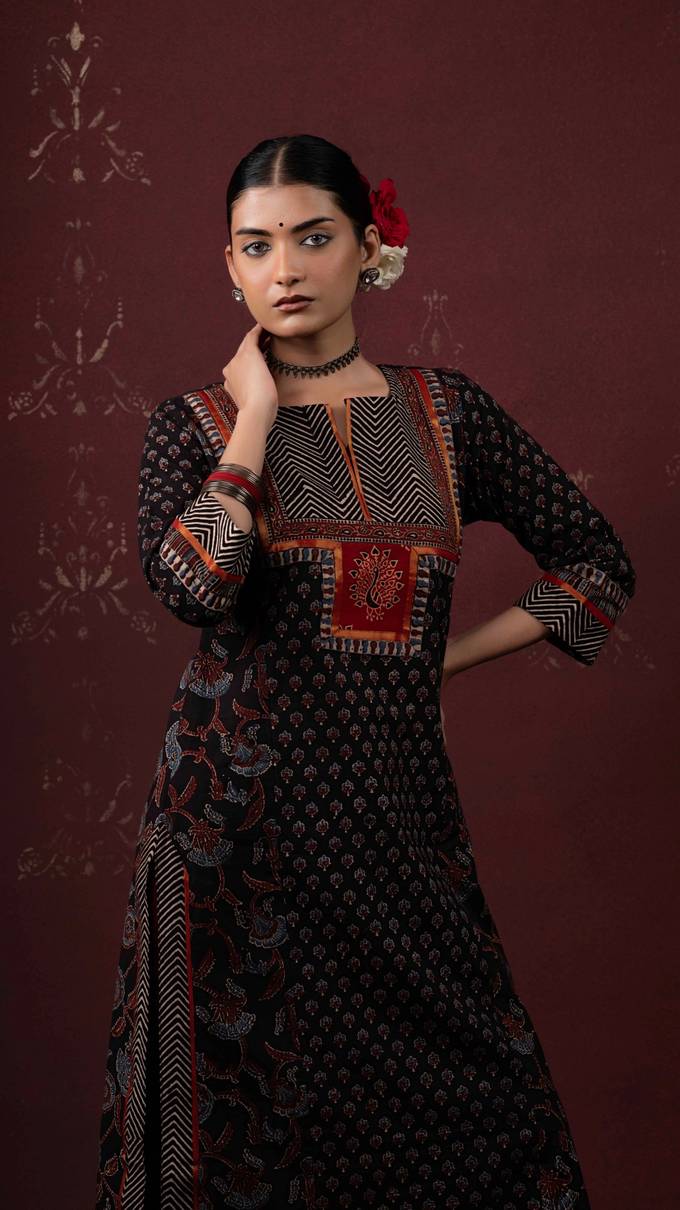 Ahalyaa Ajrakh Kurta