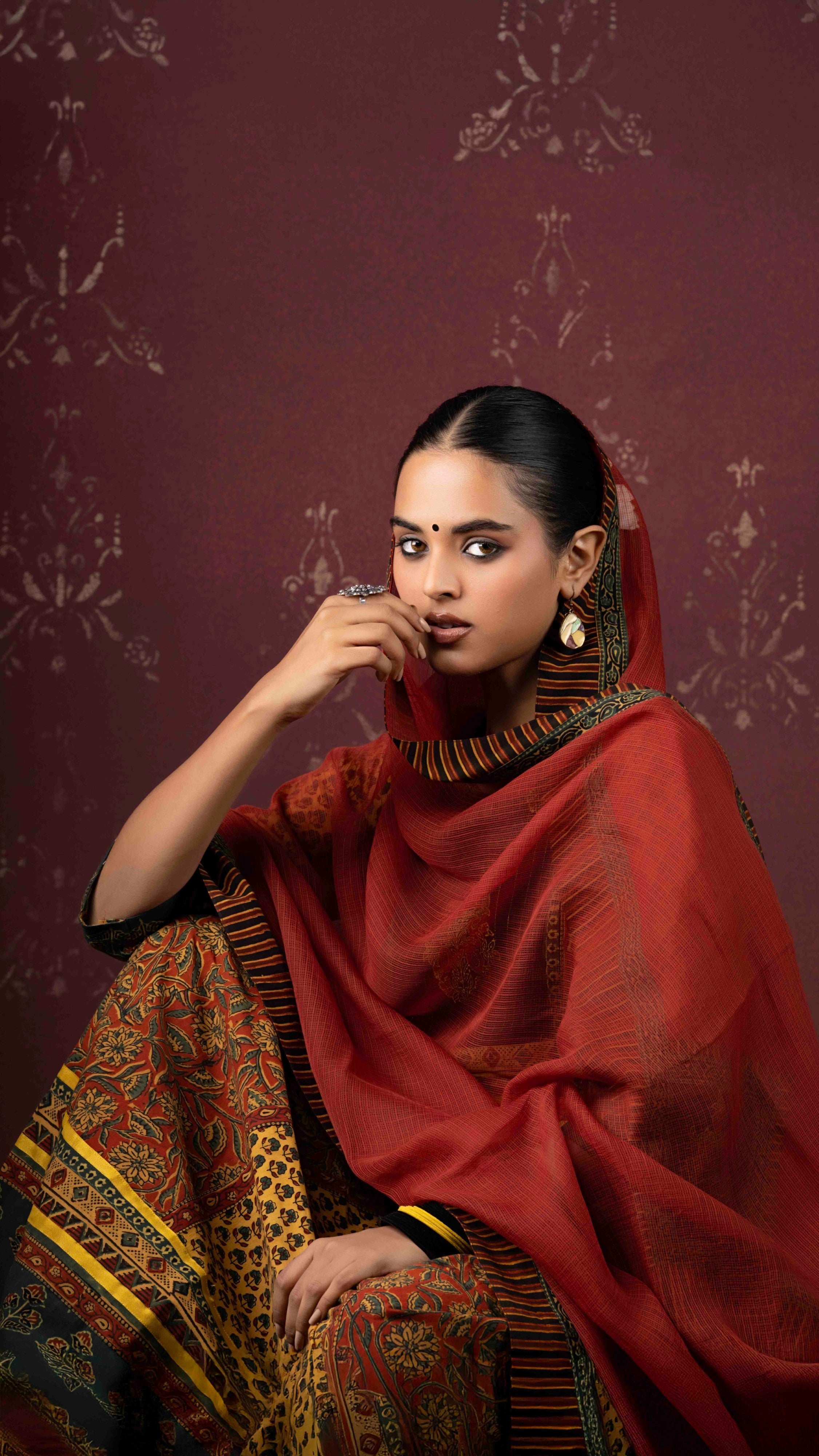 Ravya Ajrakh Kurta