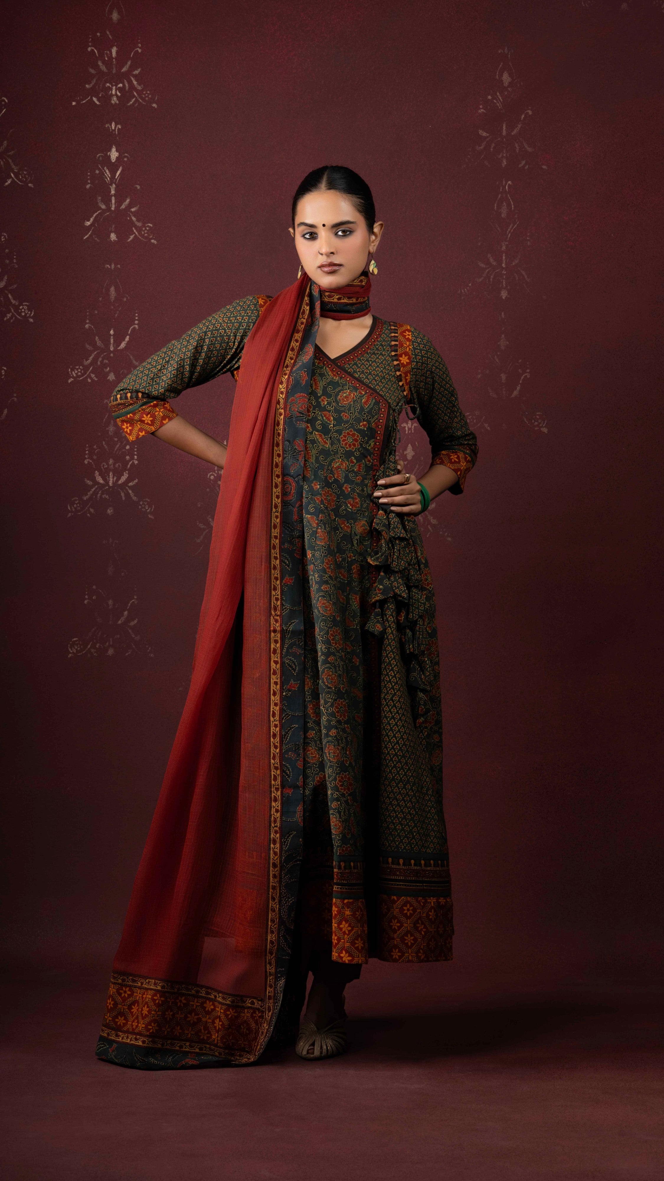 Amrahi Ajrakh Kurta