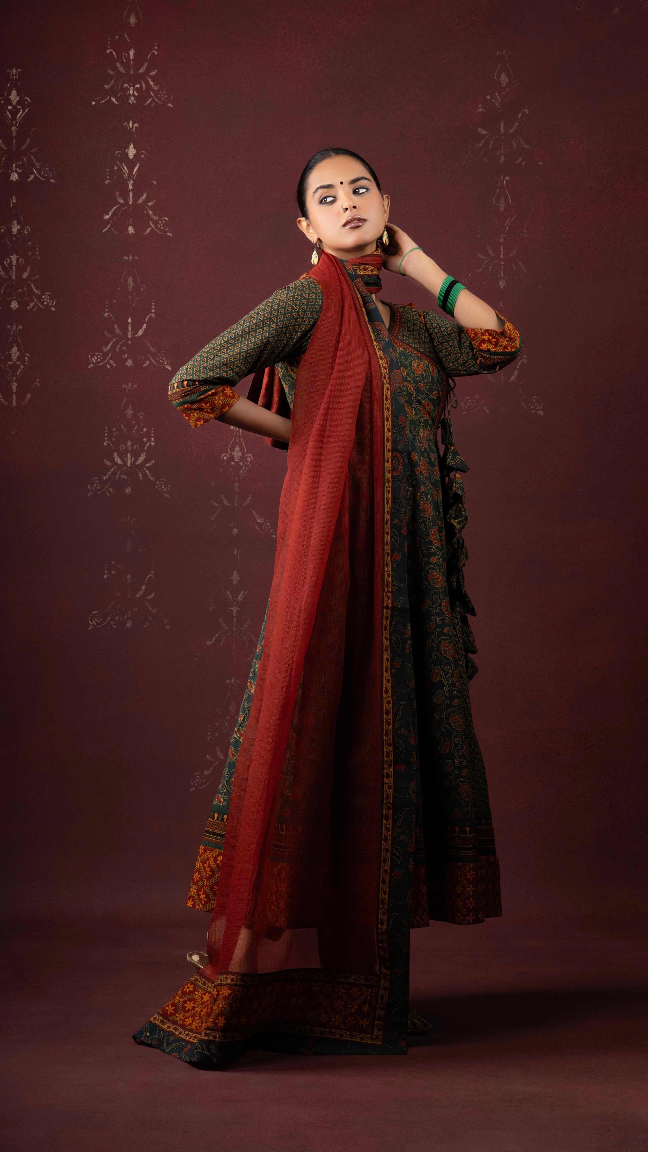Amrahi Ajrakh Kurta