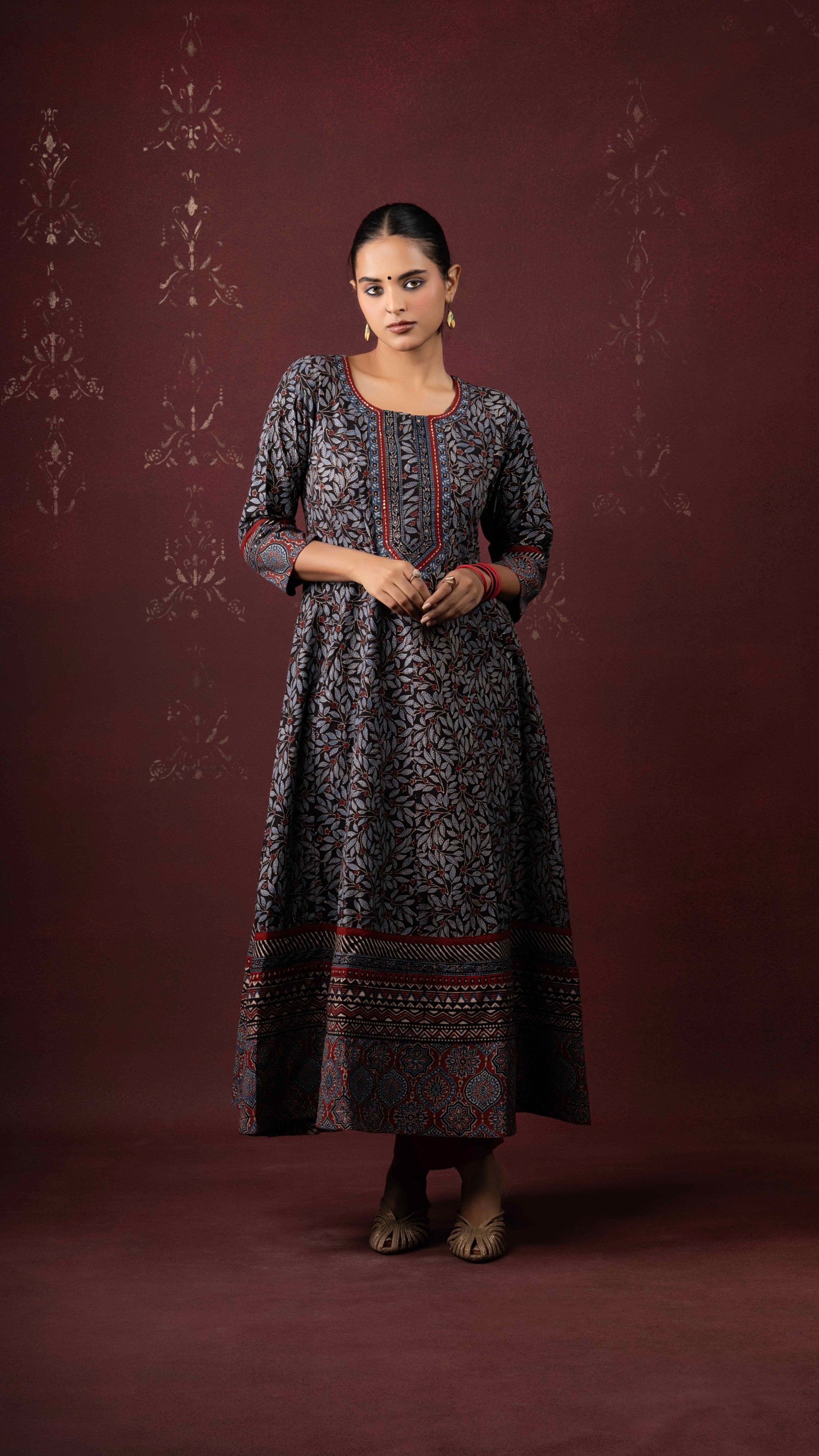 Sharvi Ajrakh Kurta