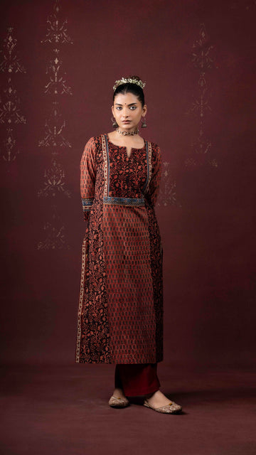 Saanjh Ajrakh Kurta
