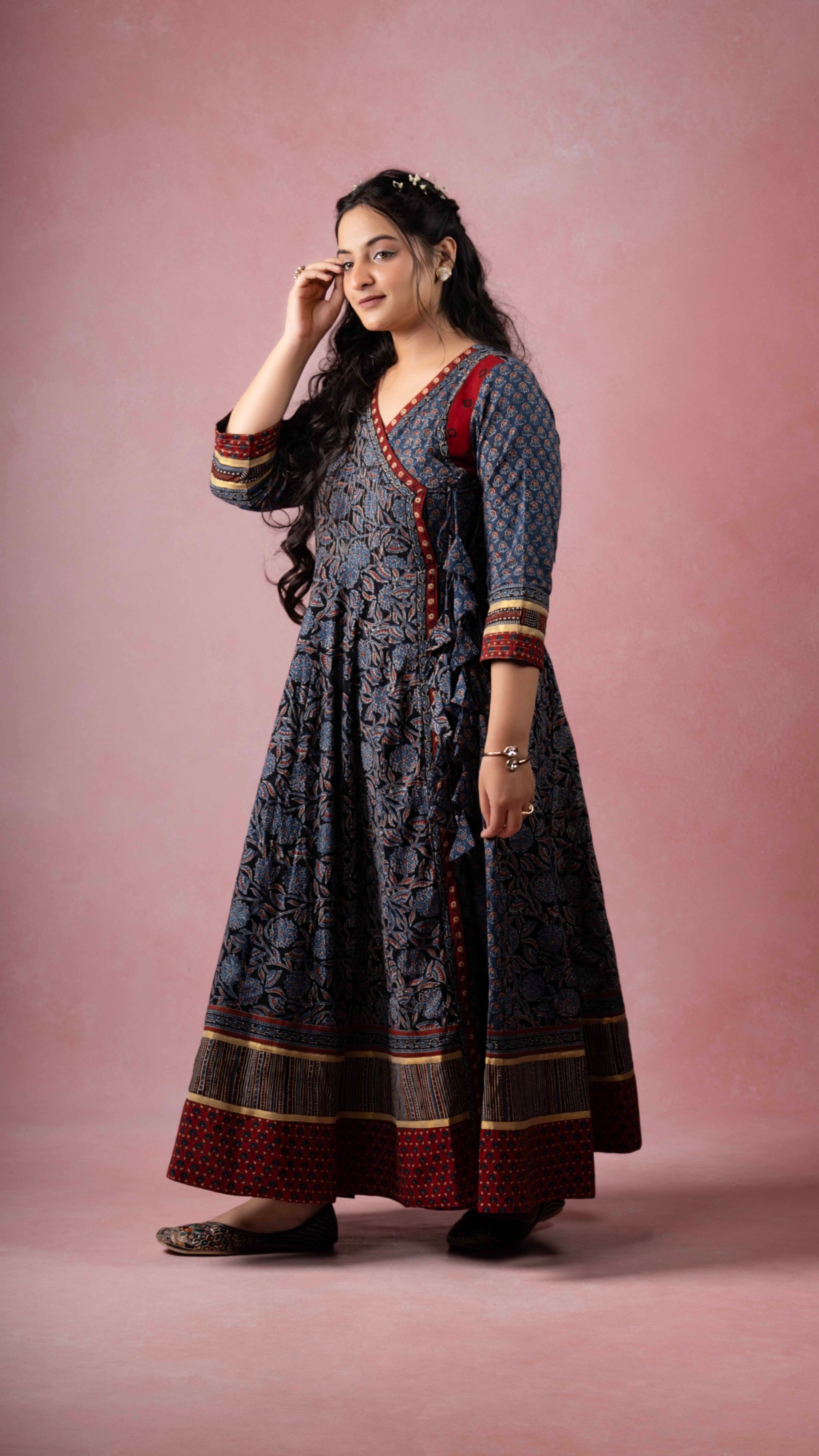 Eshika Ajrakh Kurta