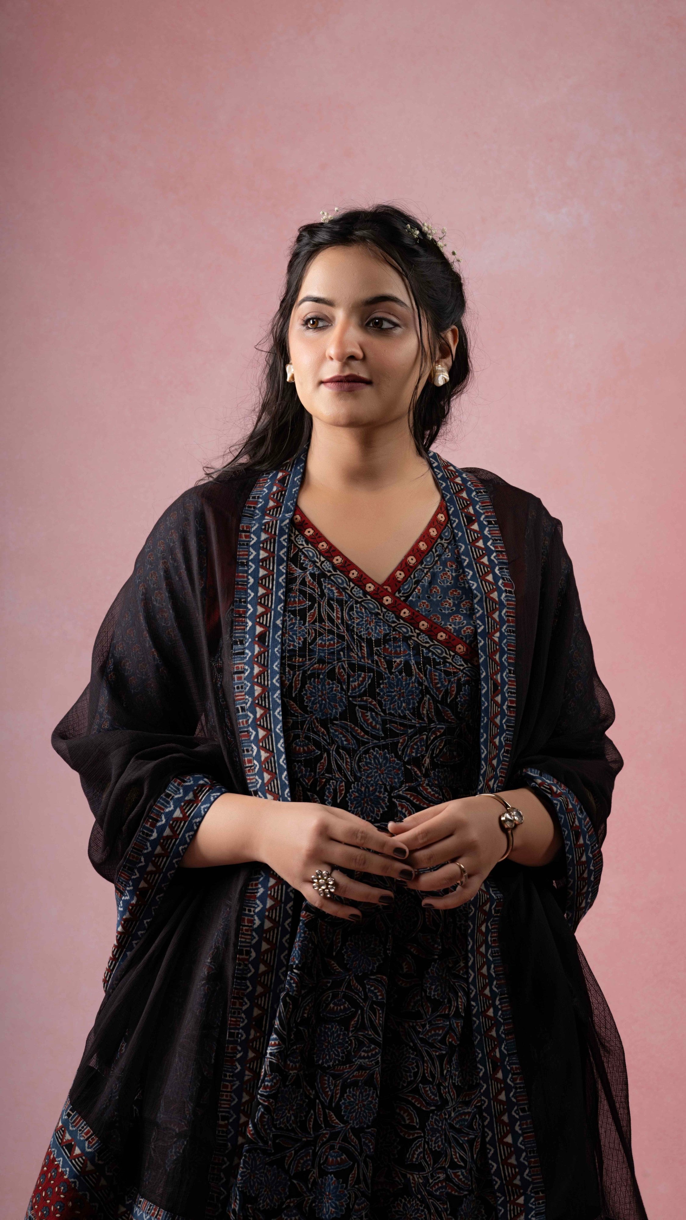 Eshika Ajrakh Kurta