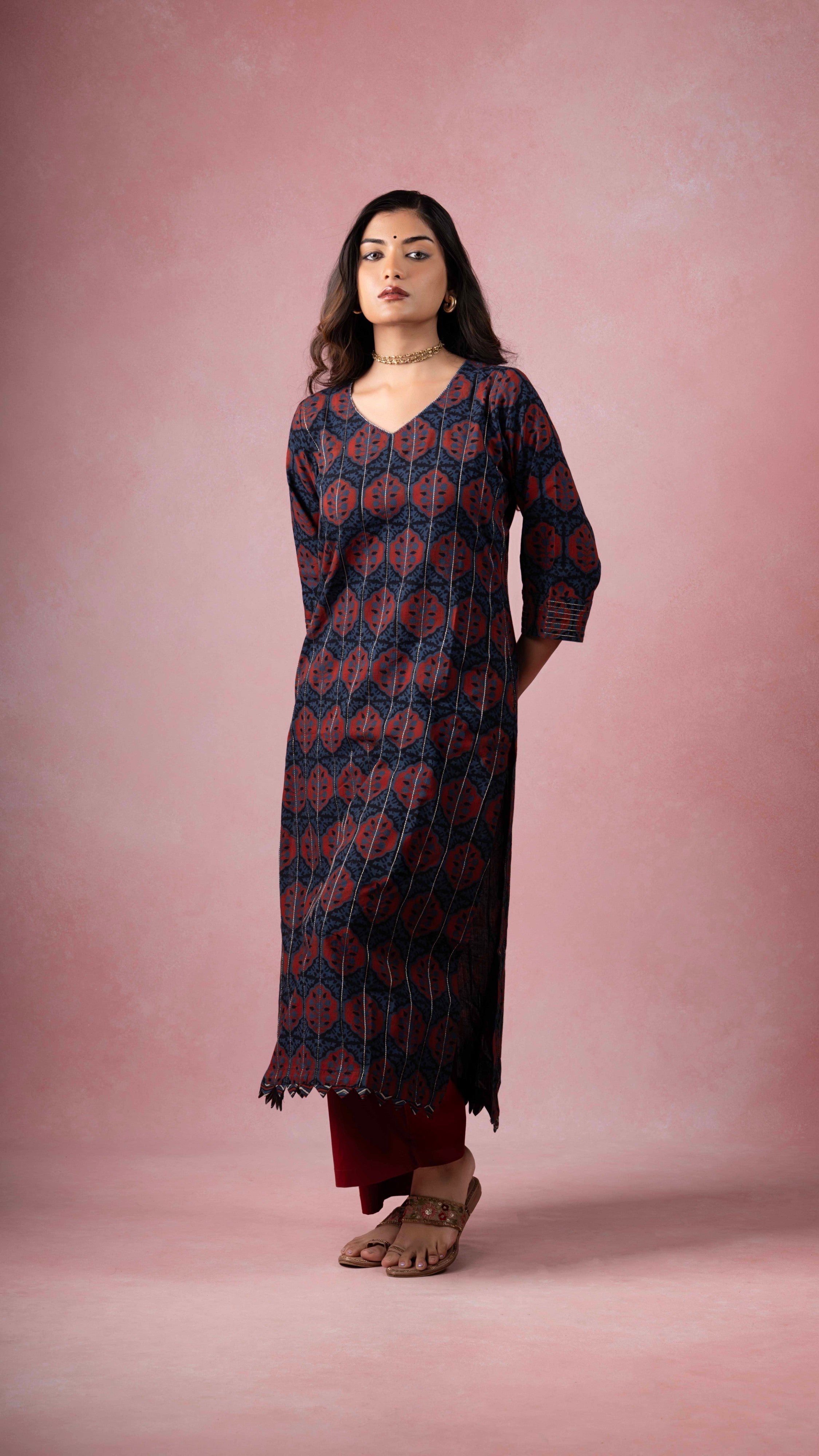Ira Ajrakh Kurta